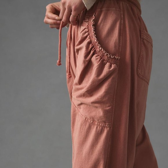 Anthropologie Daily Practice Cropped Arid Joggers In Orange Size XS EUC - Picture 4 of 12